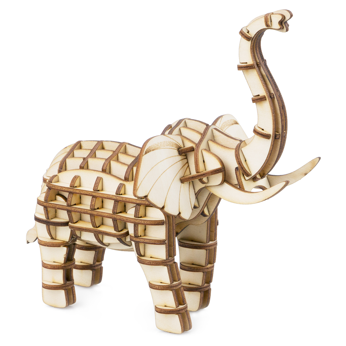 3D dřevěné puzzle slon 
