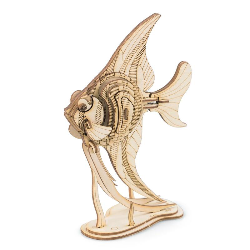 3D dřevěné puzzle andělská ryba