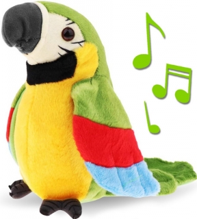 Nádherně hebký mluvící papoušek zelený