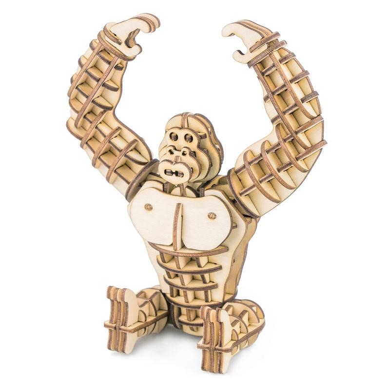 3D dřevěné puzzle gorila
