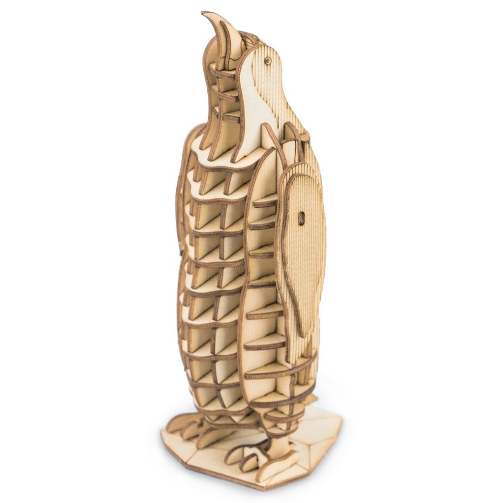 3D dřevěné puzzle tučňák