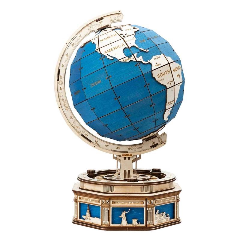 3D dřevěné puzzle globus veliký 