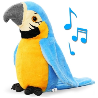 Nádherně hebký mluvící papoušek modrý